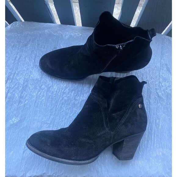 Paul Green Nora Ankle Leather Water Resistant Suede Booties Sz 9 US -6.5 UK - Picture 2 of 10